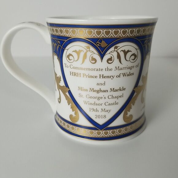 Dunoon Harry & Meghan Wessex Royal Wedding 2018 Collectors Mug Bone China 22K - Picture 5 of 9